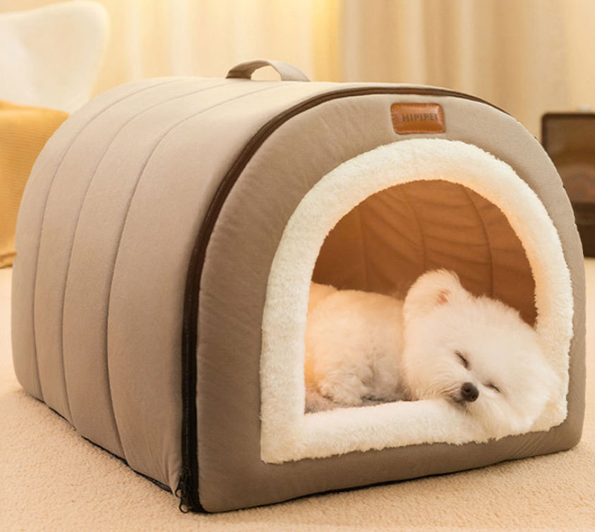 Autumn And Winter Dog Plain Quilted Portable Nest