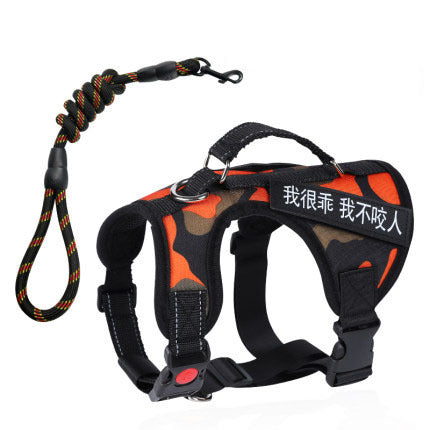 Dog Chest Harness Vest Type Traction RopeRed