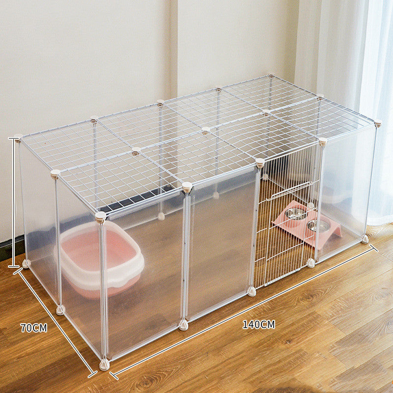 Full Transparent Resin Pet Fence Indoor Dog Cage Free Combination Cat Fence