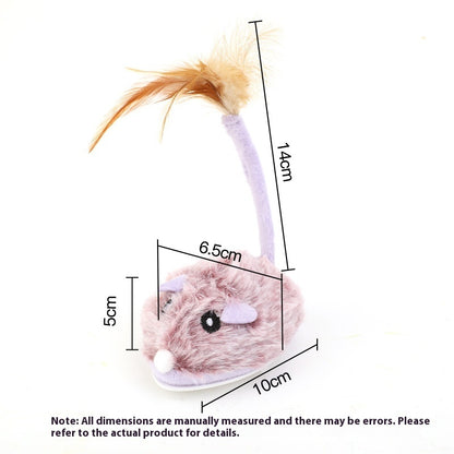 Cat Toys Self-Hi Relieving Stuffy Electric Mouse Cat Pole Toy