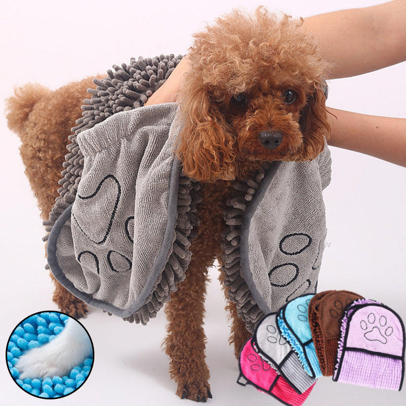 Dogs Cats Towels Super Absorbent Dog Bathrobe Microfiber Bath