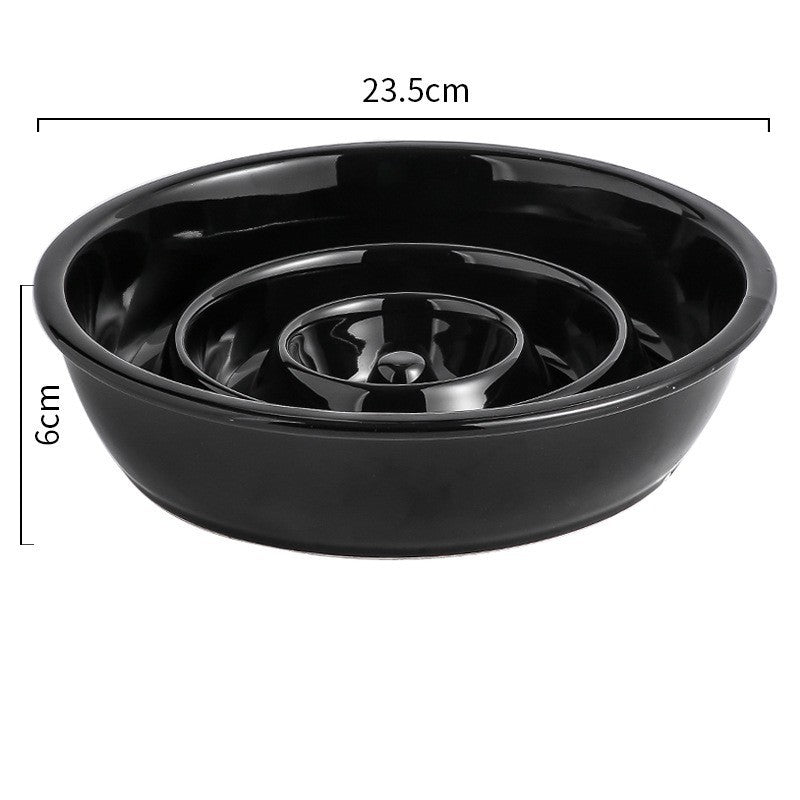 Ceramic Pet Bowl Delays Eating Protects Cervical Vertebra