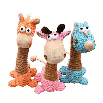 Plush toy giraffe cats and dogs pet toys