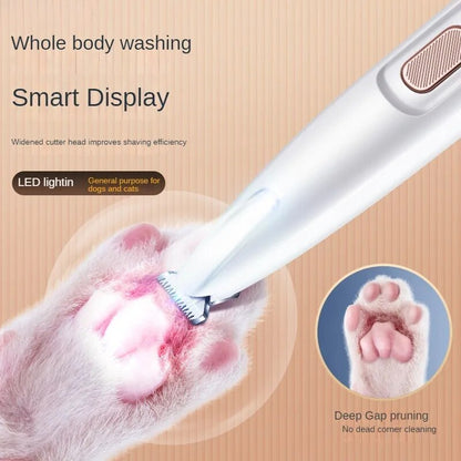 New Dog Paw Trimmer With LED Light Fully Pet Hair Trimmer