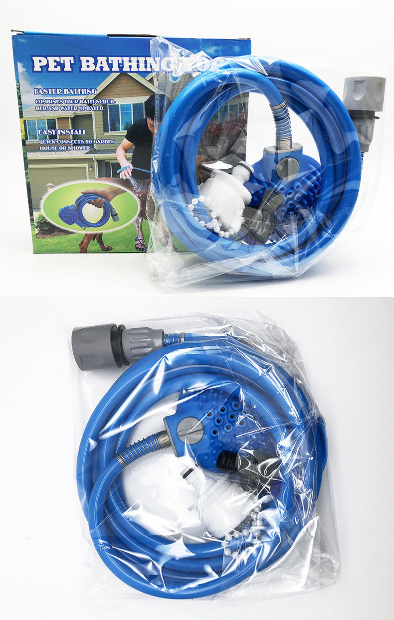 Pet Bathing Gloves Outdoor Shower Dog Bath Silicone Nozzle