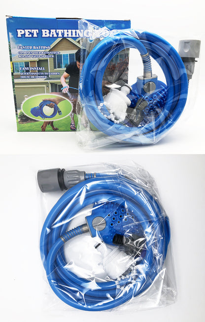 Pet Bathing Gloves Outdoor Shower Dog Bath Silicone Nozzle
