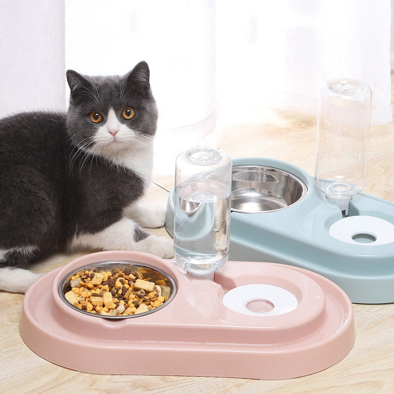 Oval Water Bottle Cat Bowl Anti Ant Pet