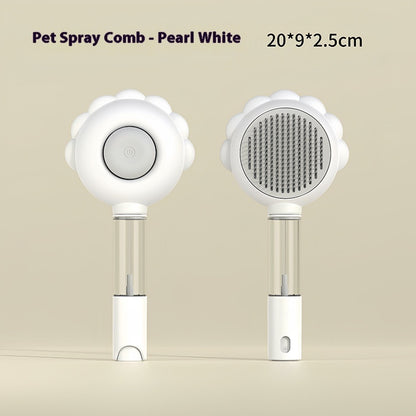 2 In 1 Self Cleaning Dog Brush Comb With Spray