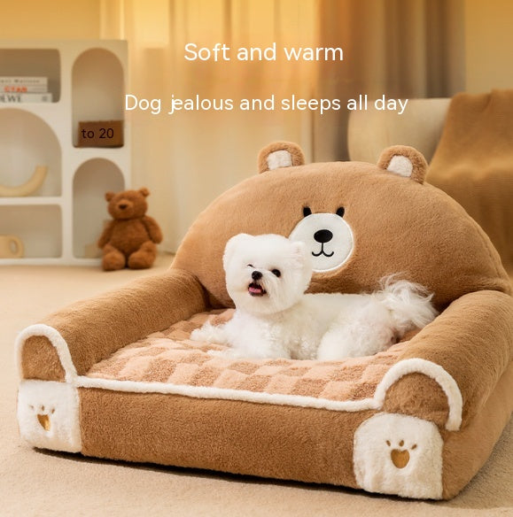 Small And Medium-sized Dogs Teddy Bichon Winter Warm Dog Bed Cat Sofa