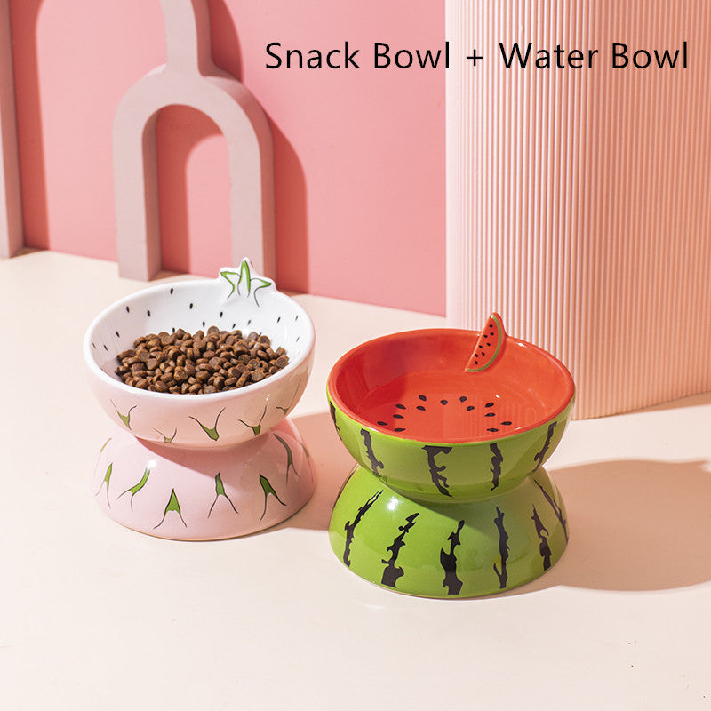 Cat Bowl Cerami Basin Protection Cervical Slope Pet Supplies