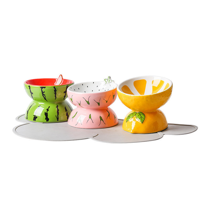 Cat Bowl Cerami Basin Protection Cervical Slope Pet Supplies