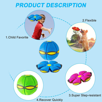 Pet Toy Flying Saucer Ball For Dogs 6 Lights Flying Saucer Ball