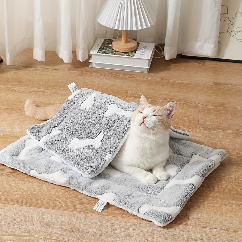 Self-Warming Cat Bed Mat Washable Dog Bed Crate