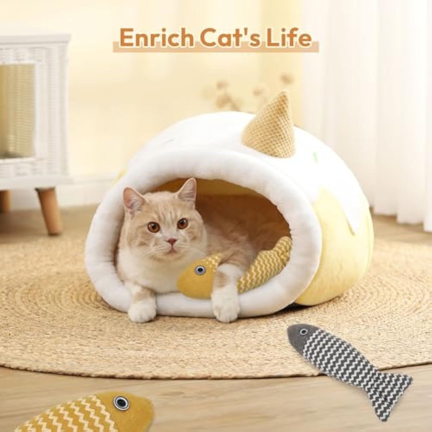 3 Pcs Catnip Toys Fish Cat Toys Self Play Cat Toys