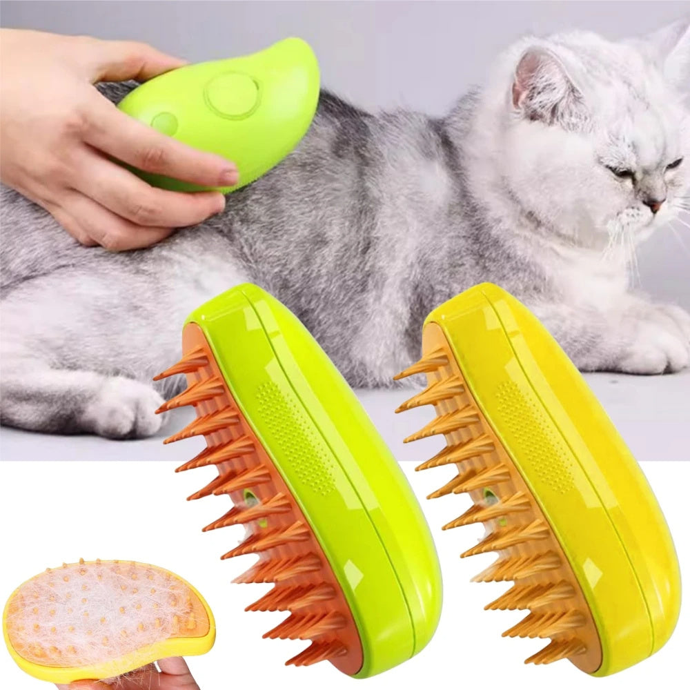 3 In 1 Cat Steam Brush Steamy Dog Brush Electric Spray