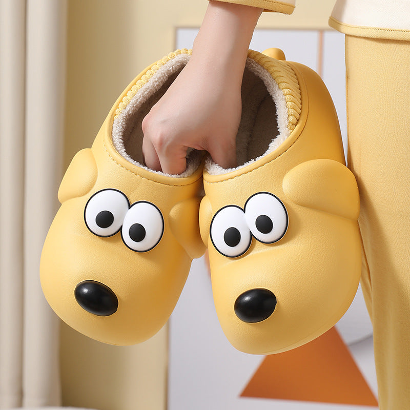 Cute Dog Shoes EVA Winter House Shoes