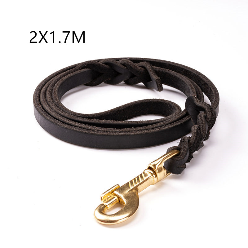 The first layer of leather dog leashes in the large dog chain demu training