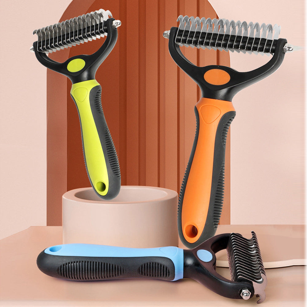 Pet Grooming Brush  Double Sided Shedding Dematting