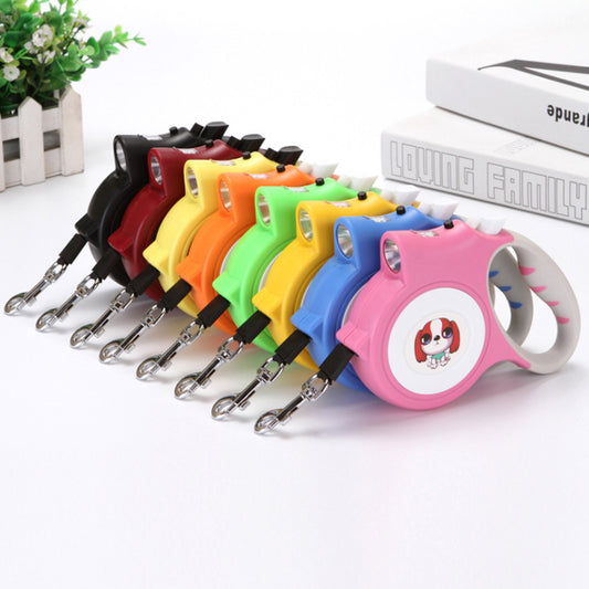 Pet Dog Rope With Light Automatic Traction Belt