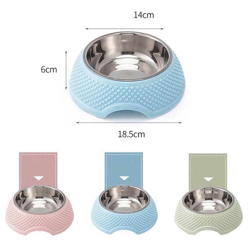 Cat Dog Bowl Stainless Steel Bowls Neck Feeder