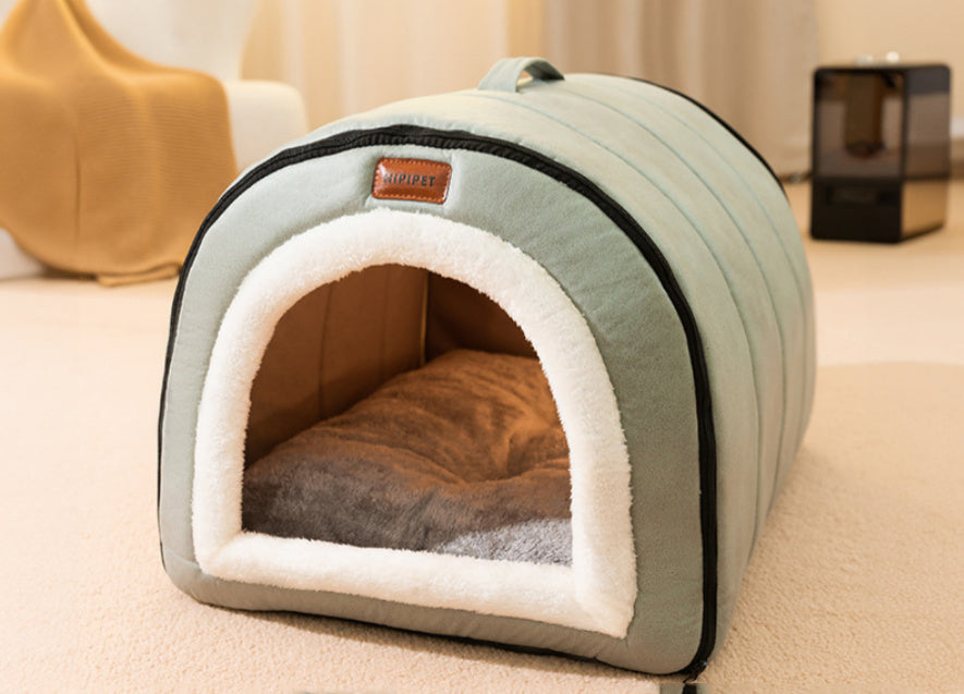 Autumn And Winter Dog Plain Quilted Portable Nest