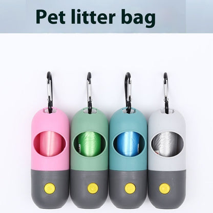 Led Light Pet Waste Bag Dispenser For Dog Poop Scooper