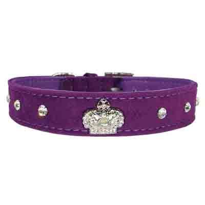 Comfortable Velvet Cloth Collar Diamond Crown Pet Supplies