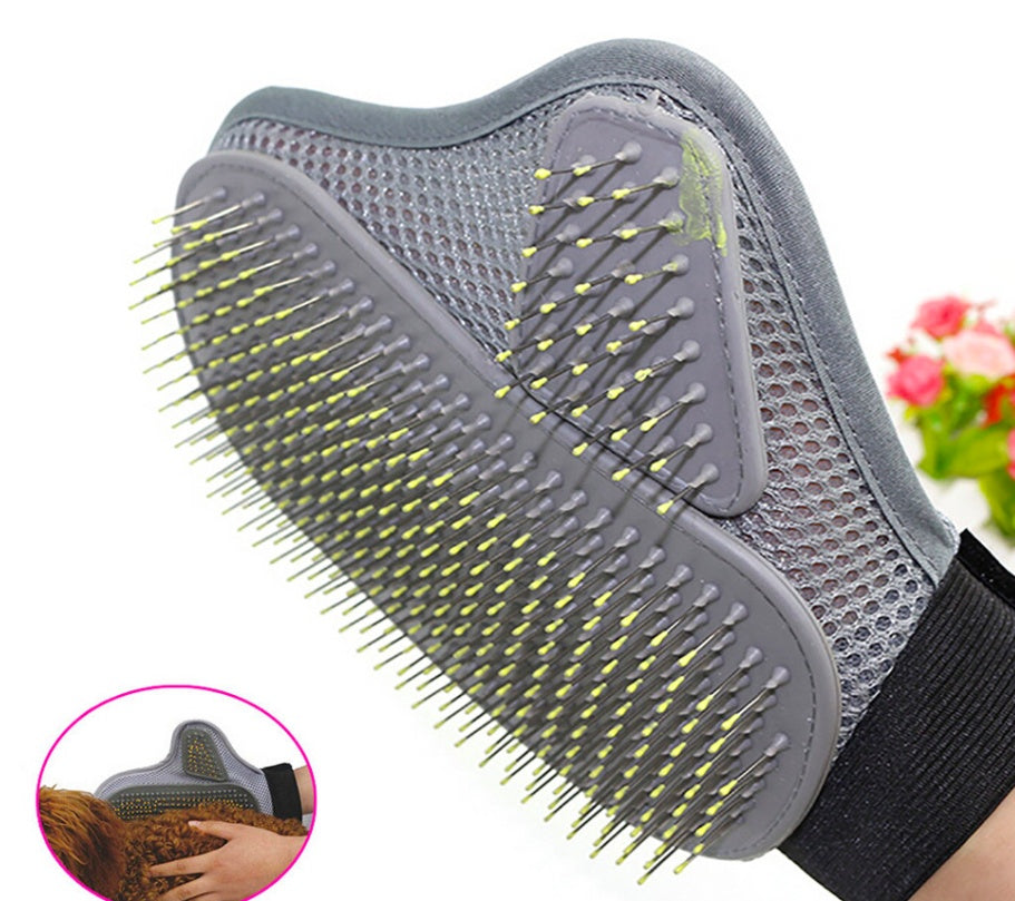 Steel Needle Pet Massage Gloves