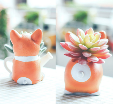 Flower Pot Mini Plant Pot Modern Pet Dog Annimal Style Garden Cactus Succulent Pots