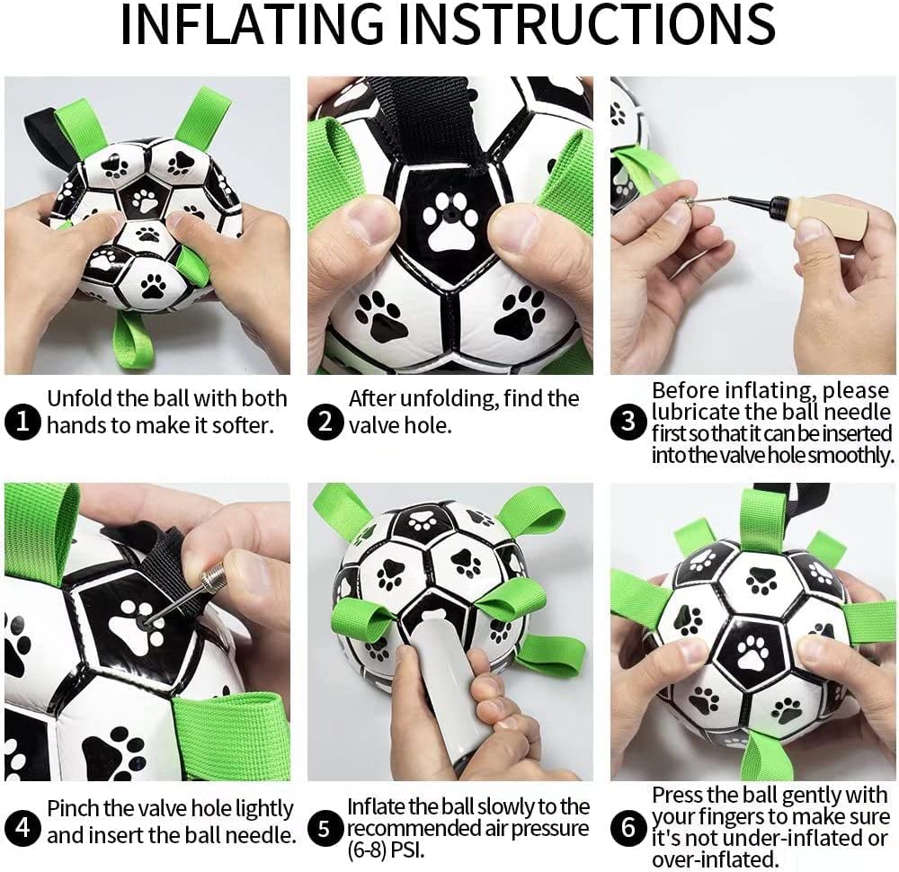 Interactive Dog Football Toy Soccer Ball Inflated Training Toy