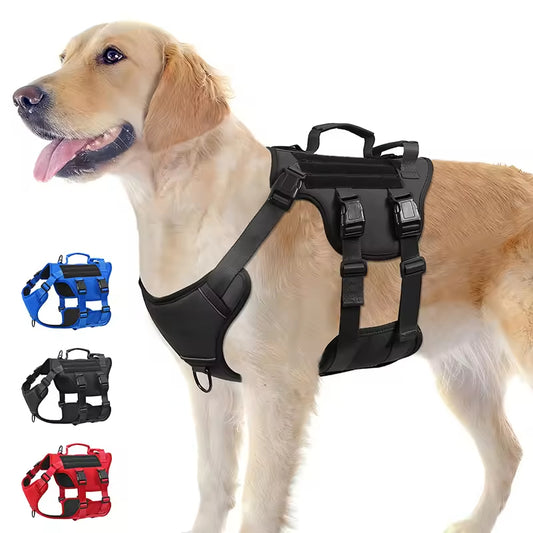 Heat-resistant Durable Nylon Tactical Service Dog Harness