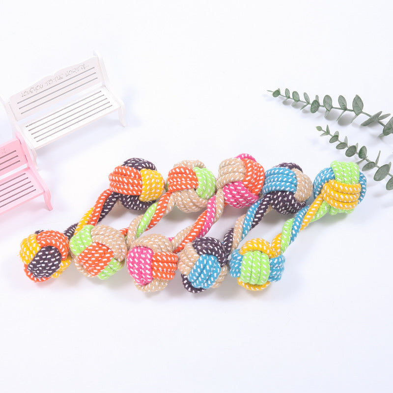 Interactive Cotton Rope Mini Dog Toys Ball For Dogs Accessories