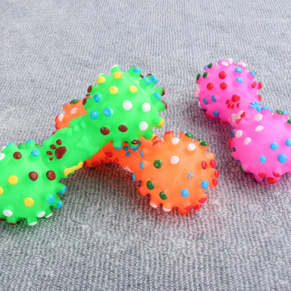 Dog Sound Grinding Dumbbell Toy