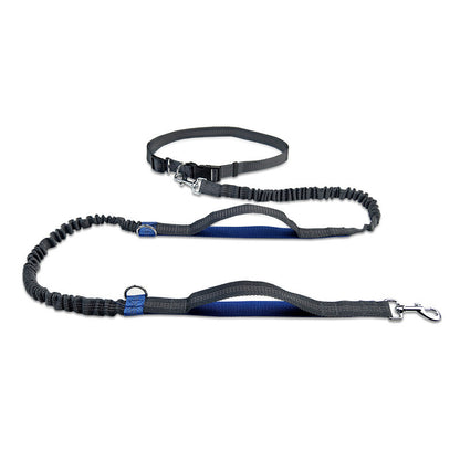 Multifunctional Running Reflective Double Telescopic Dog Leash