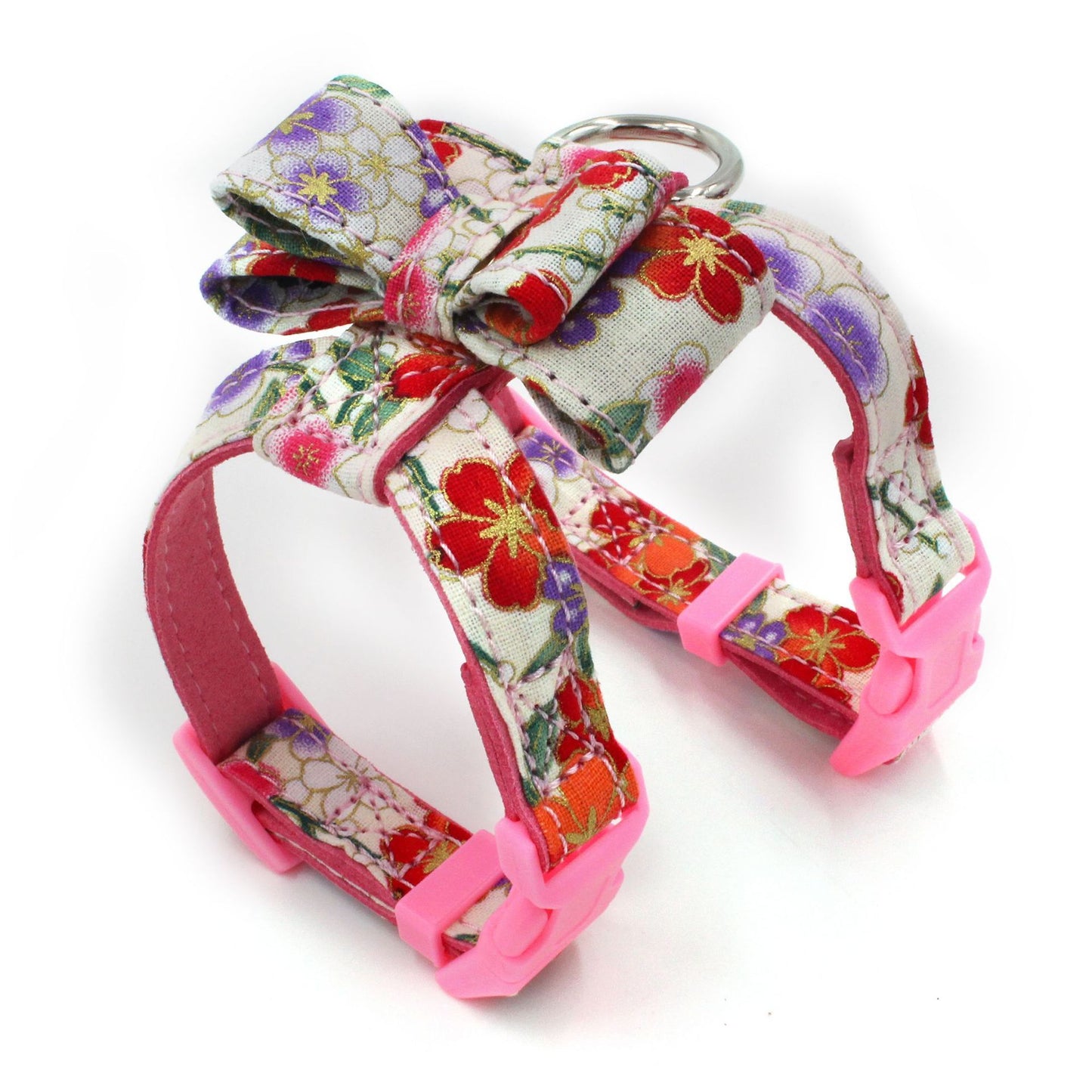 Zephyr Small Dog Print Bow Pet Harness