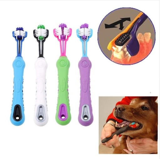 1 random color toothbrush pet plush dog brush