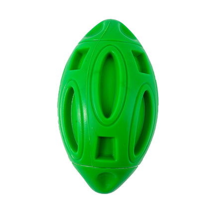 Pet Supplies Dog Toys Rubber Sounding Rugby Wear-Resistant Bite-Resistant Sounding Dog Ball