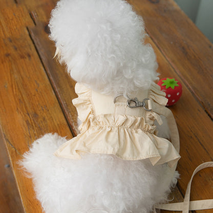 Fashion Pet Lace Skirt Chest Back