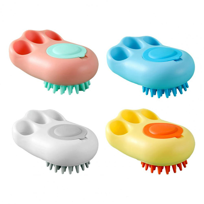 Durable Cat Paw Bath Brush Fine Foaming Labor-saving Cartoon Shape
