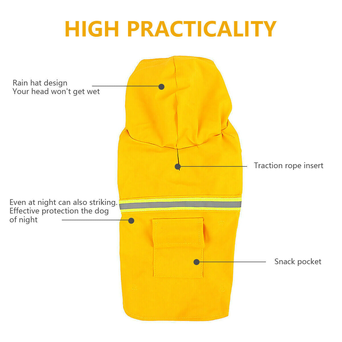 Dog Raincoat Waterproof Dog Rain Jacket
