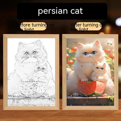 Cats Dogs Cute Pets Glowing Decorative Paintings