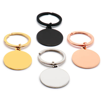 Stainless Steel Mirror Polished  Disc Round Dog Tag Charm Pendant