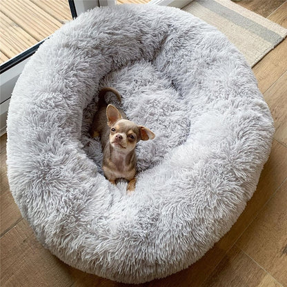 Dog Bed Super Soft Washable Long Plush Pet Kennel Deep Sleep