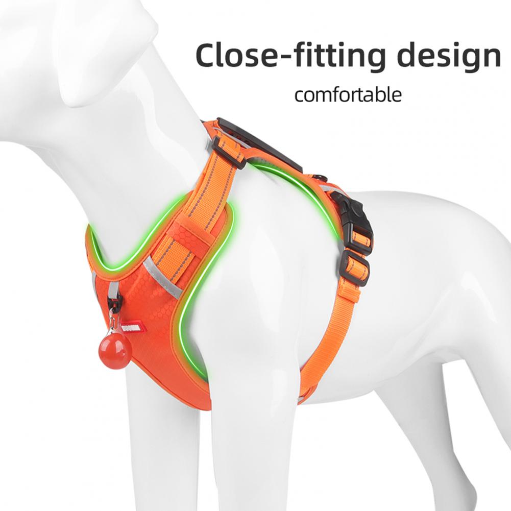 Nylon Dog Harness No Pull Breathable Reflective Pet Harness