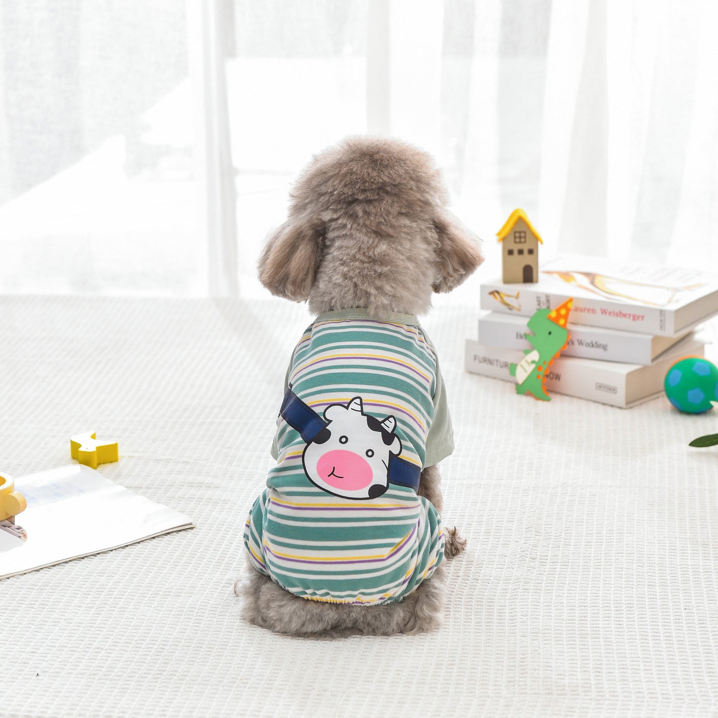 Striped Four-leg Cream Pack Four-leg Pet Dog Clothes