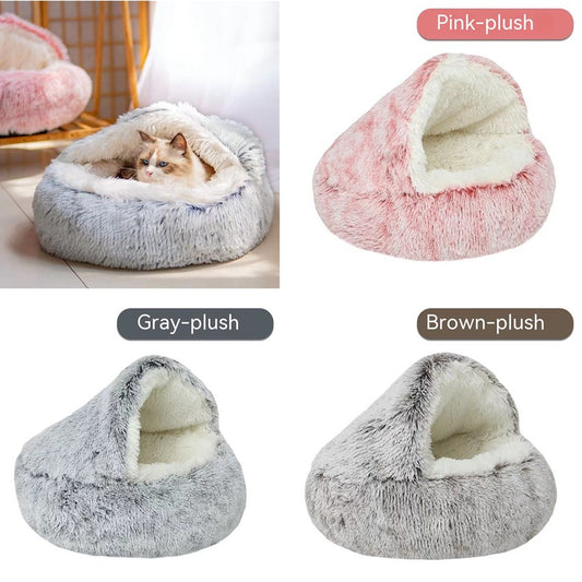 Semi-closed Cat Bed Four Seasons Universal Cover Shell Nest