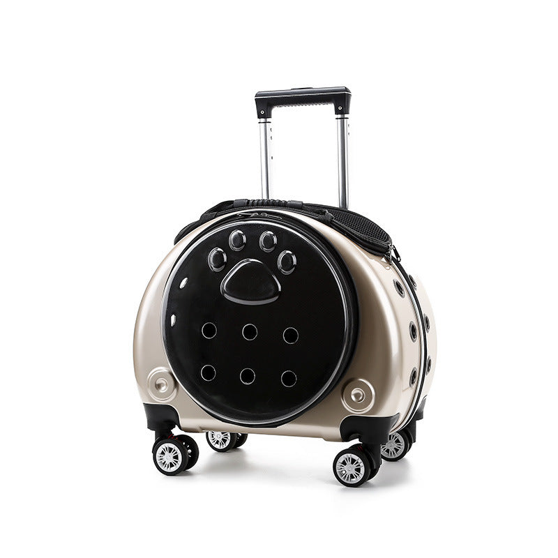 Small Pet Trolley Bag Portable Dog Diaper Bag Transparent