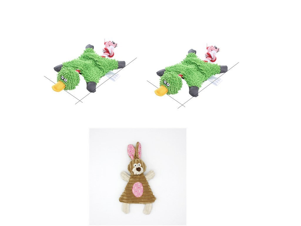 Pet Toy Donkey Shape Corduroy Chew Toy For Dogs Puppy Squeaker