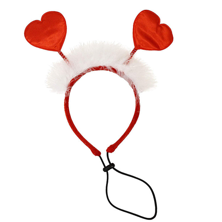 Pets Valentine's Day Decoration Pet Scar Valentine's Day Hairband