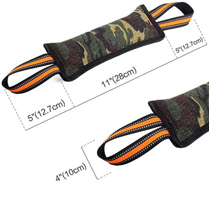 Reflective Dog Training Jute Yellow Edge Bite Stick